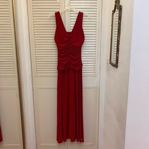 Red Full Length Gown Dress